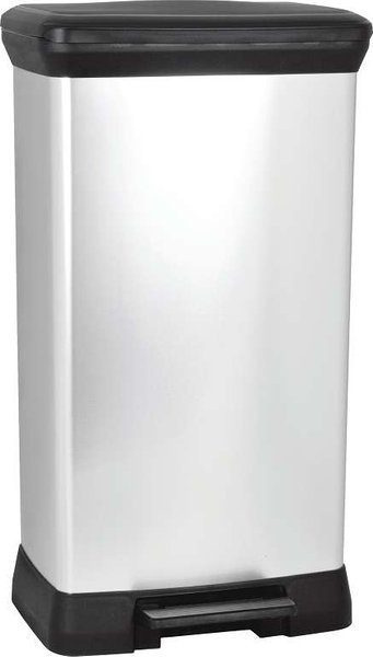 CURVER Odpadkový kôš Curver Decobin pedal strieborný 50 l