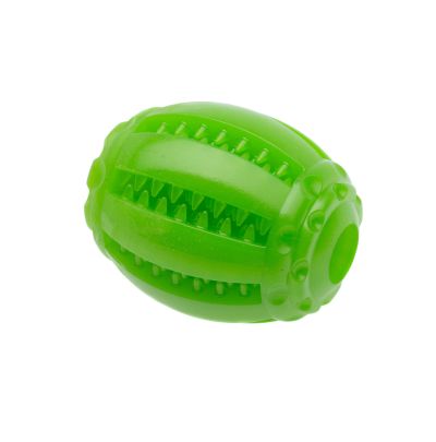COMFY Hračka mätová Dental Rugby zelená  8X6,5cm