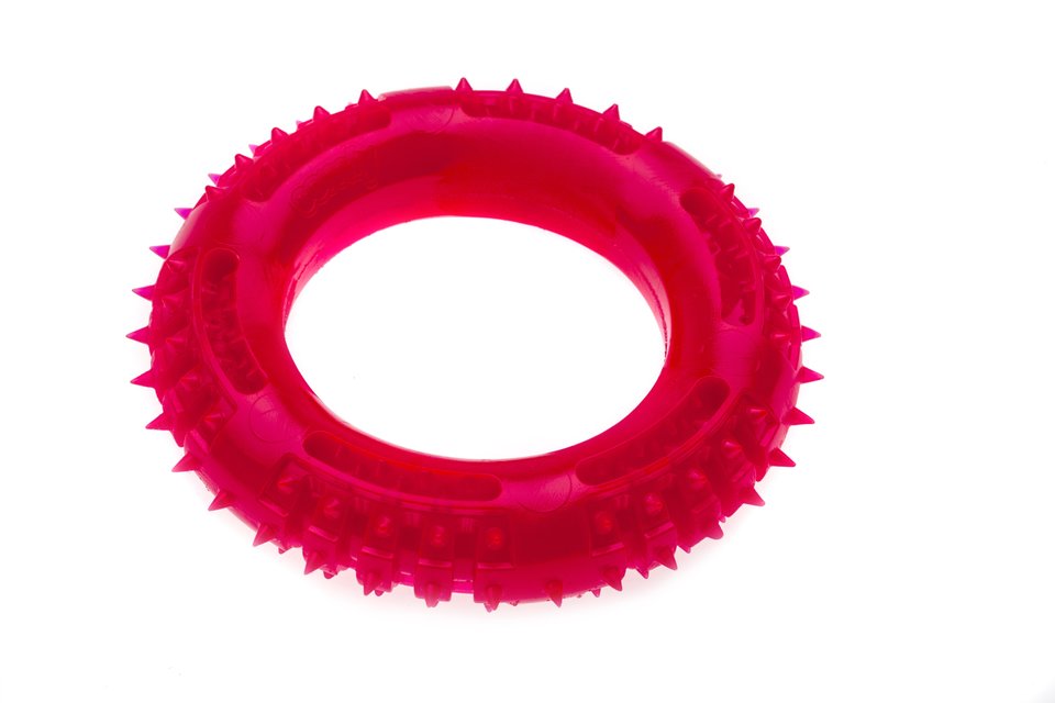 COMFY Mint Dental Ring Hračka pre psov dentálna ružová 13 cm