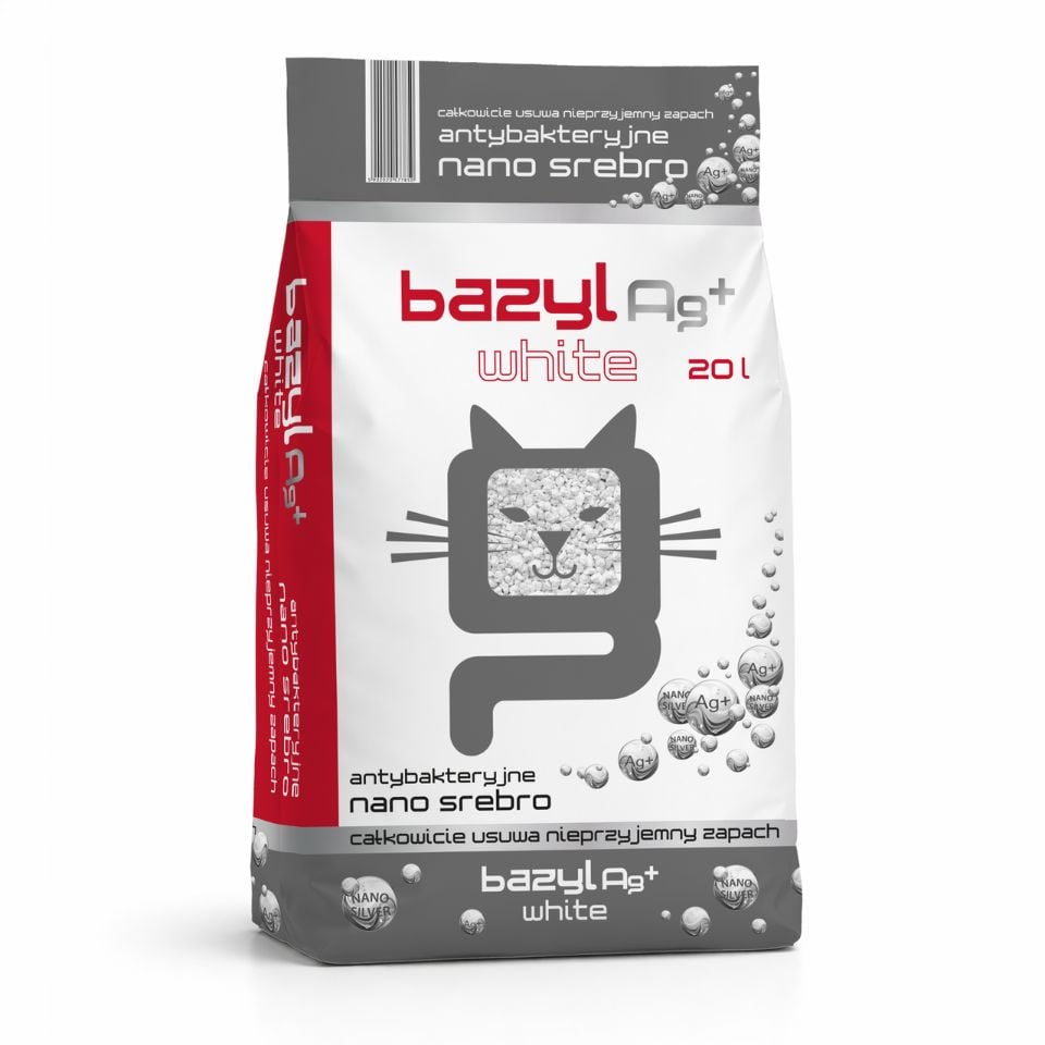 BAZYL Ag+ Compact White 20 L podstielka pre mačky s nanostriebrom