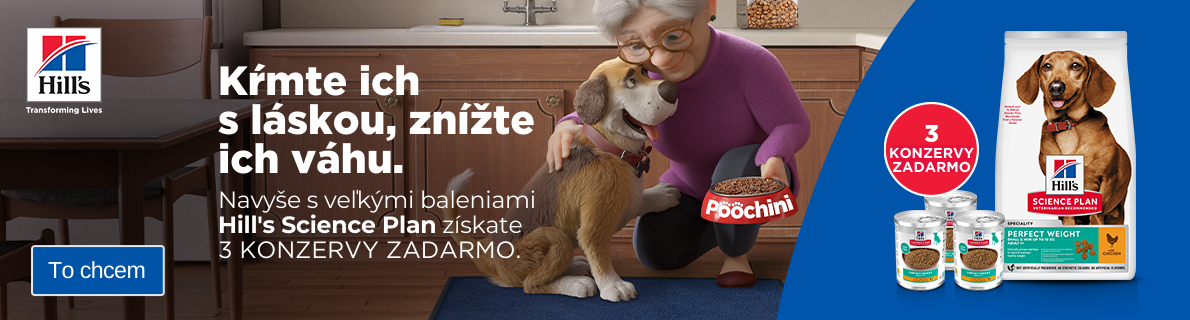 Akcia HILL'S krmivo Science Plan + 3 konzervy ZADARMO