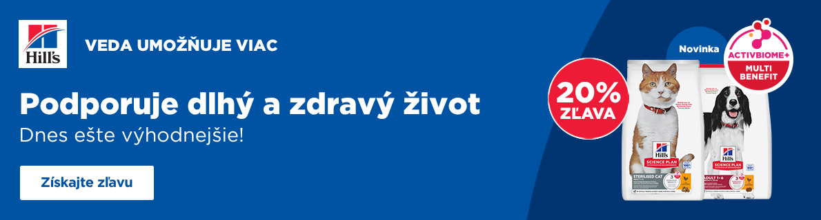 Akcia HILL'S -20% na veterinárne krmivo pre psy a mačky