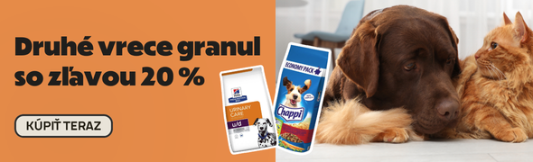 Druhé vrece granul so zľavou -20 %