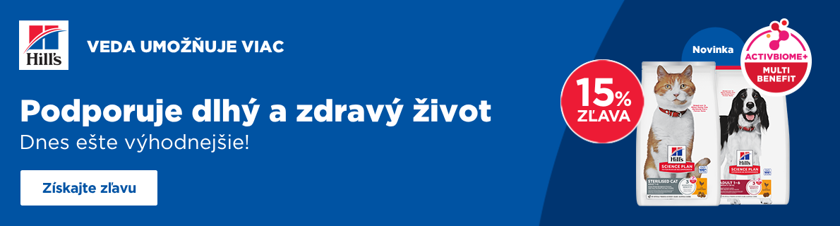Akcia HILL'S -15% na vybrané krmivo pre psov a mačky