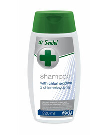 DERMAPHARM Dr Seidel Chlorhexidine šampón 220 ml pre psov s bakteriálnymi a plesňovými zápalmi kože