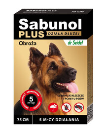 DR SEIDEL Sabunol Plus obojok proti blchám a kliešťom pre psov 75 cm