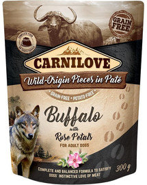 CARNILOVE Dog Paté Buffalo with Rose Petals 300g