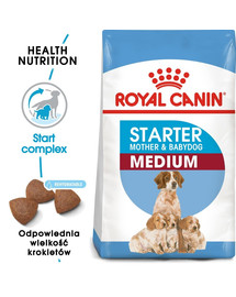 ROYAL CANIN Medium Starter Mother&Babydog 15 kg granule pre brezivé alebo dojčiace suky a šteniatka