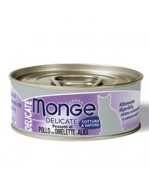 MONGE Delicate Cat Kura, omeleta a ančovičky 80g