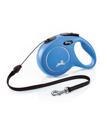 FLEXI Vodítko New Classic M lanko 8 m. nebesky modrý do 20 kg