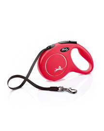 FLEXI Vodítko NEW CLASSIC M 5m pásik červený