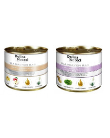 DOLINA NOTECI Premium SADA konzerv pre malé plemená psov hus + králik 185 g