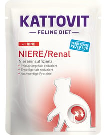 KATTOVIT Feline Diet Niere/Renal Beef 85 g