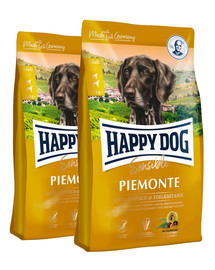 HAPPY DOG Supreme piemonte - kačka, gaštan, ryby 20 kg (2 x10 kg)