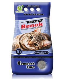 BENEK Super compact bentonitové stelivo s vôňou mora 5 L
