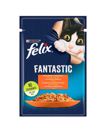 FELIX FANTASTIC Kura s paradajkami v želé  pre mačky 85 g