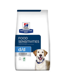 HILL'S Prescription Diet Canine d/d Duck&Rice 1,5 kg krmivo pre psov na posilnenie kože