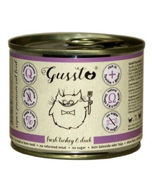 GUSSTO Cat Fresh Turkey & Duck pre mačky, moriak a kačica 6 x 200g