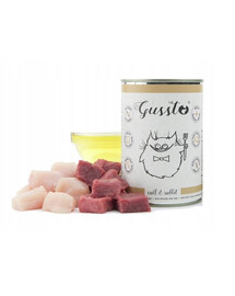 GUSSTO Cat Fresh Calf & Rabbit pre mačky, jahňacie mäso a králik 6x400 g