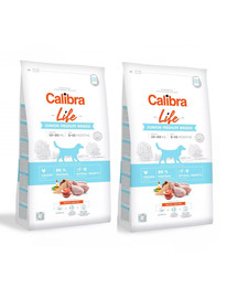 CALIBRA Dog Life Junior Medium Breed Chicken 24 kg (2 x 12 kg)
