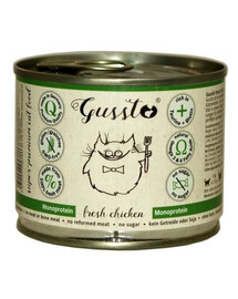 GUSSTO Cat Fresh Chicken pre mačky, čerstvé kura 12x 200 g
