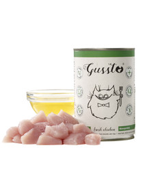 GUSSTO Cat Fresh Chicken čerstvé kuracie mäso pre mačky 12x400 g
