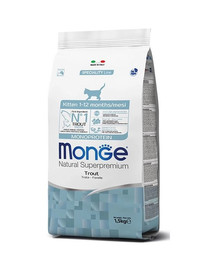 MONGE Monoprotein Kitten Pstruh 400g granule pre mačiatka