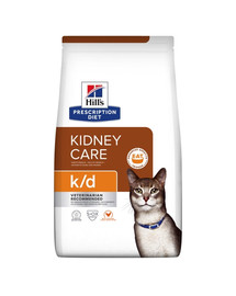 Hill's PRESCRIPTION DIET k/d Kidney Care suché krmivo pre mačky s kuracím mäsom 8 kg