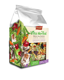 VITAPOL Vitaherbal mix vločiek pre hlodavce 150g