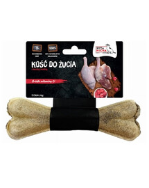 SYTA MICHA Žuvacia kosť pre psov s kačicou a malinou 13,5 cm