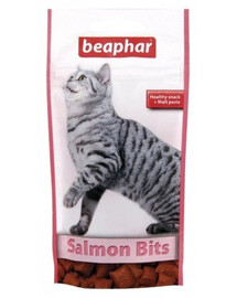 BEAPHAR Salmon Bits 35g Maškrty proti tvorbe chumáčov srsti s lososom