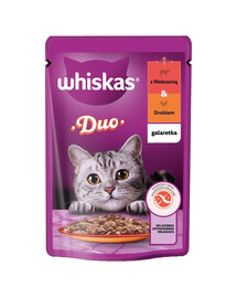 WHISKAS Adult 85 g Kapsička s hovädzím a hydinou