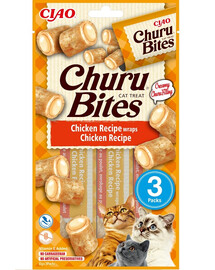 INABA Churu Bites Chicken wraps 3x10g wrapy s kuracím mäsom pre mačku