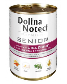 Dolina Noteci Premium Senior bohaté na teľacie s mrkvou a tymianom 400 g