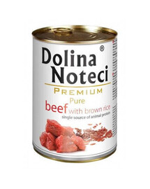 Dolina Noteci Premium Pure hovädzie s hnedou ryžou pre dospelých psov 800 g