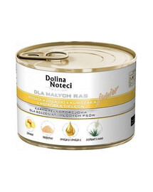 DOLINA NOTECI Premium Junior malé rasy kuracie žalúdky a teľacia pečeň 185g