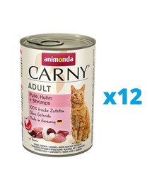 ANIMONDA Carny hovädzie/morčacie/krevety 12 x 400 g