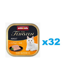 ANIMONDA Vom Feinsten Adult s hydinovým a teľacím mäsom 32x100 g
