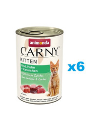 ANIMONDA Carny Kitten Beef&Chicken&Rabbit 6 x 400g