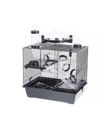 INTERZOO Rocky + Terasa Klietka pre škrečka 42 cm čierna