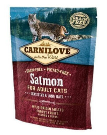CARNILOVE Cat Grain Free Salmon Adult Sensitive & Long Hair 400g