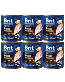 BRIT Premium by Nature Fish&Fish Skin 6x800 g