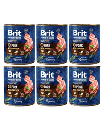 BRIT Premium by Nature Pork & Trachea 6x800 g