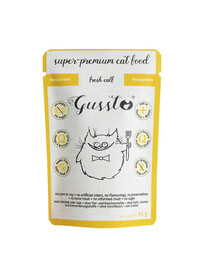 GUSSTO Cat Fresh Calf pre mačky, čerstvé jahňacie mäso 85 g
