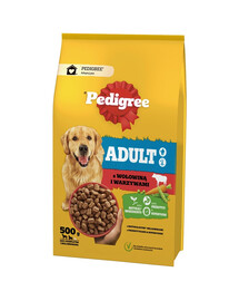 PEDIGREE Adult 500 g Krmivo s hovädzím a zeleninou pre veľké a stredné psy