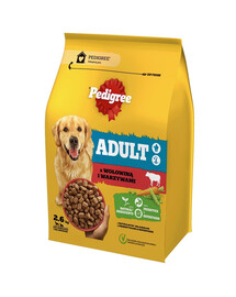 PEDIGREE Adult 2,6kg Krmivo s hovädzím mäsom a zeleninou pre psov