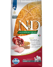 Farmina N & D Low Grain Dog Light Medium & Maxi Chicken & Pomeg 12 kg