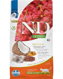 N&D GF Quinoa CAT Skin&Coat Herring & Coconut 1,5 kg