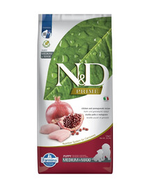 N&D Prime Dog Chicken and pomegranate puppy medium & maxi 12 kg