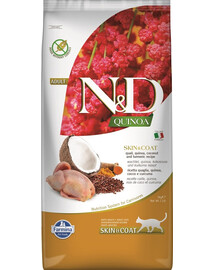 N&D Quinoa CAT Skin & Coat Quail & Coconut 5kg